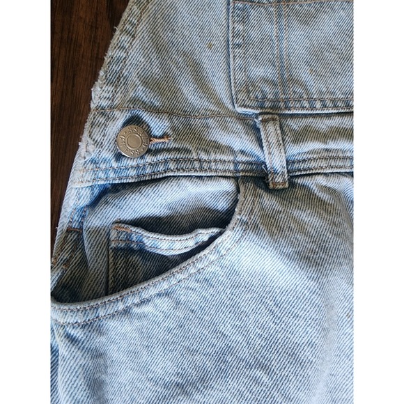 Vintage Guess Jeans Romper Bib Overalls Shorts Blue Denim Shortalls 7 Juniors - Picture 3 of 12